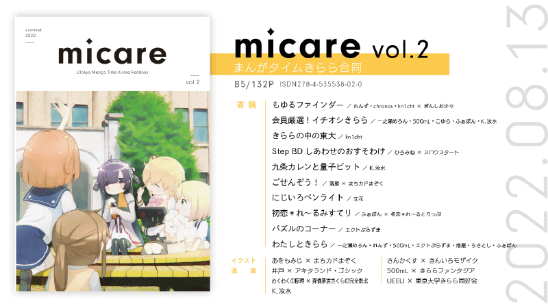 Featured image of post 『Micare Vol.2』