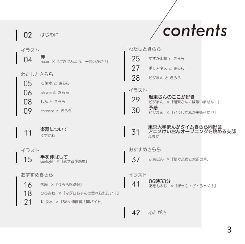 目次2ページ目